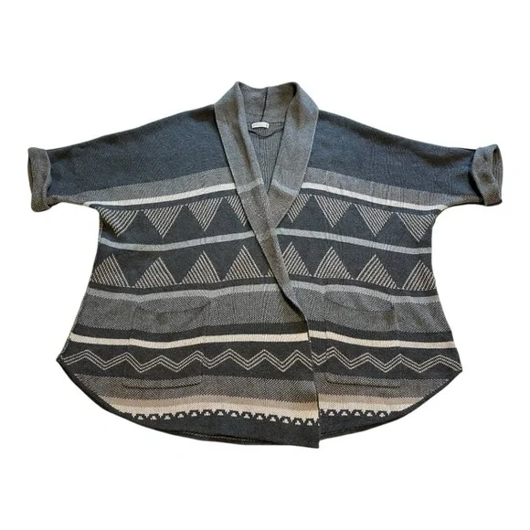 Gentle Fawn Cardigan Sweater Short Sleeves Shawl Collar Knit Gray Womens XS/S - Picture 3 of 11